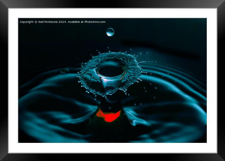 Splash of water rebounding  Framed Mounted Print by Neil McKenzie