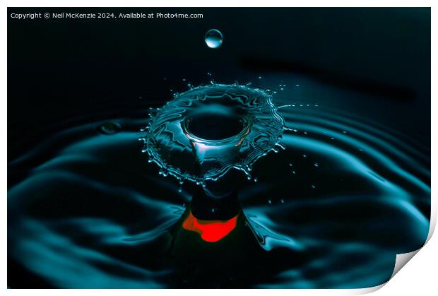 Splash of water rebounding  Print by Neil McKenzie