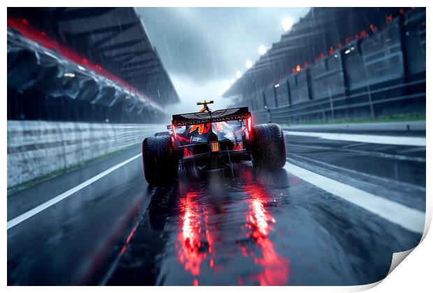 F1 Race Car Print by Picture Wizard