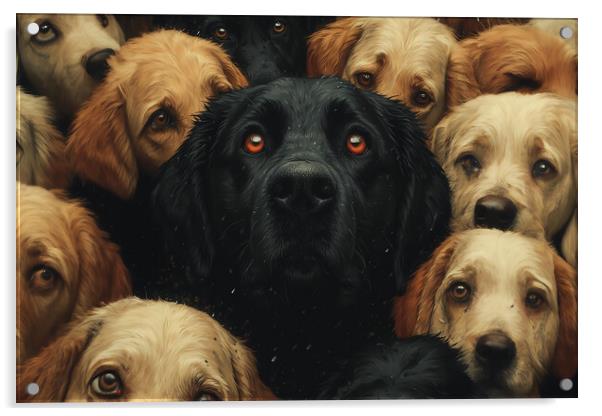 Black Labrador Acrylic by Picture Wizard