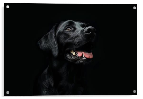 Black Labrador Acrylic by Picture Wizard