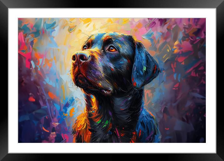 Abstract Labrador Framed Mounted Print by Picture Wizard