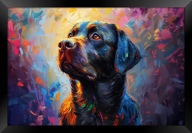 Abstract Labrador Framed Print by Picture Wizard