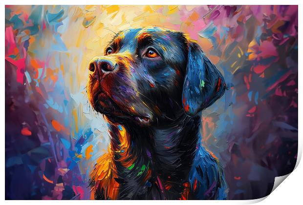Abstract Labrador Print by Picture Wizard