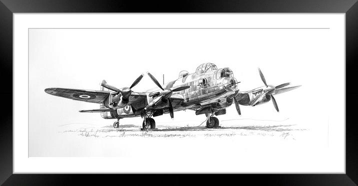 Albert Capstaff Pencil Sketch 4 Framed Mounted Print by Airborne Images