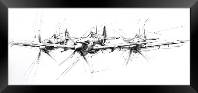 Albert Capstaff Pencil Sketch 6 Framed Print by Airborne Images