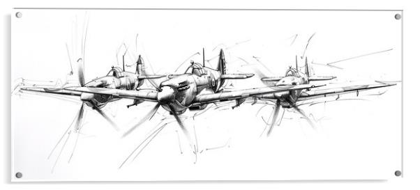 Albert Capstaff Pencil Sketch 6 Acrylic by Airborne Images