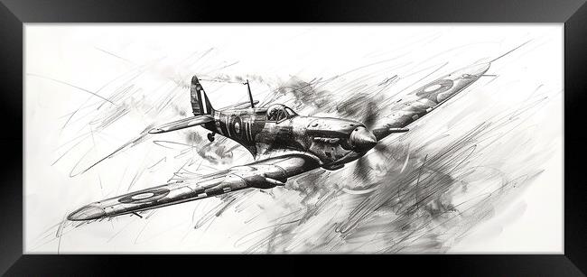 Albert Capstaff Pencil Sketch 10 Framed Print by Airborne Images