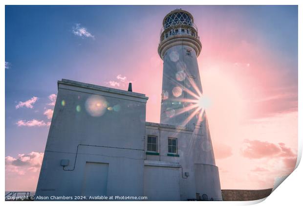 Flamborough Lighthouse  Print by Alison Chambers