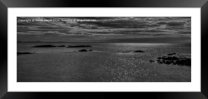 Trearddur Bay, Anglesey (mono) Framed Mounted Print by Derek Daniel