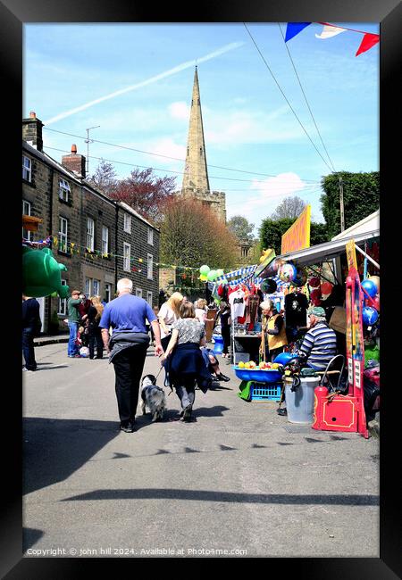 Village Carnival. Framed Print by john hill