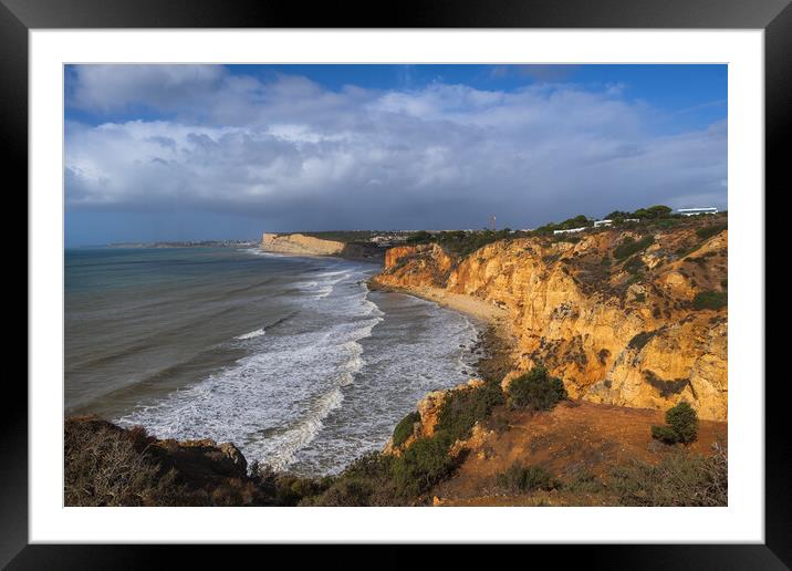 Scenic Coastline Of Algarve Region In Portugal Framed Mounted Print by Artur Bogacki