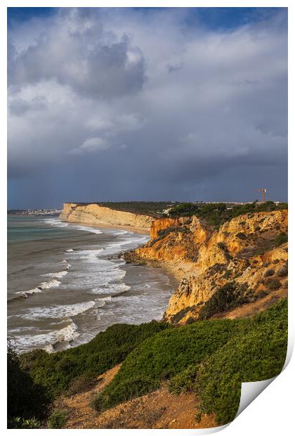 Algarve Coastline In Lagos, Portugal Print by Artur Bogacki