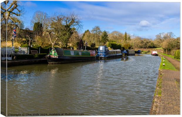 Along the Grand Union Canal Canvas Print by Clive Wells