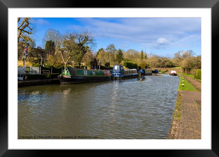 Along the Grand Union Canal Framed Mounted Print by Clive Wells