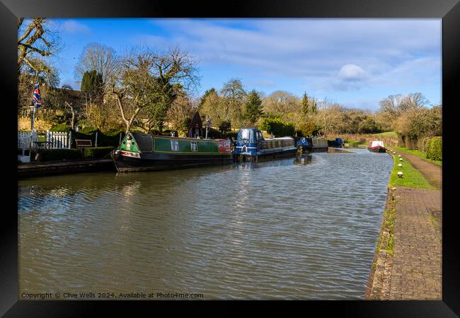 Along the Grand Union Canal Framed Print by Clive Wells