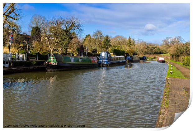 Along the Grand Union Canal Print by Clive Wells