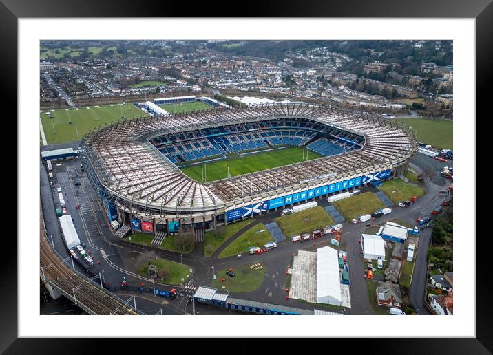 Murrayfield Stadium Framed Mounted Print by Apollo Aerial Photography