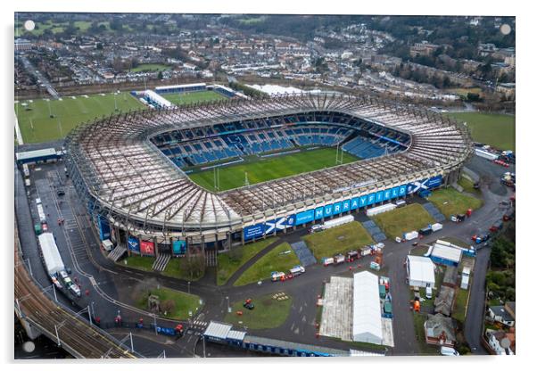 Murrayfield Stadium Acrylic by Apollo Aerial Photography