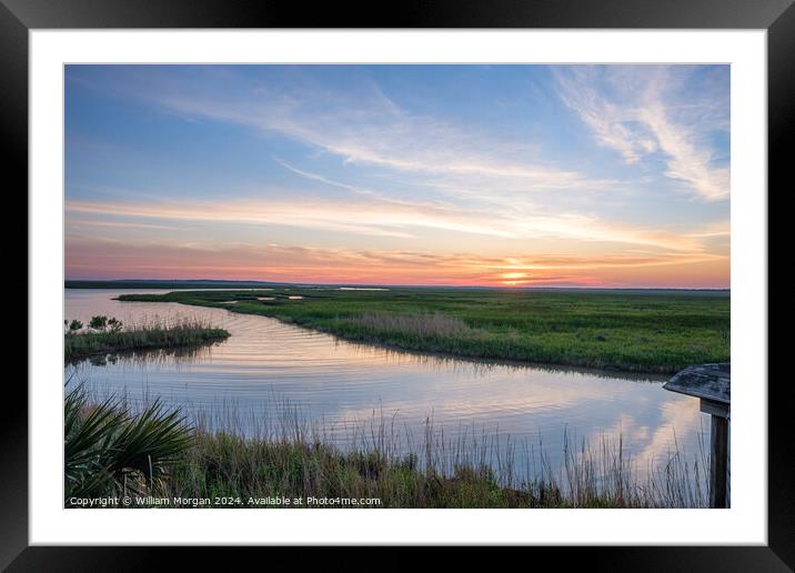 Sunrise on the Marsh Framed Mounted Print by William Morgan