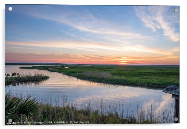 Sunrise on the Marsh Acrylic by William Morgan