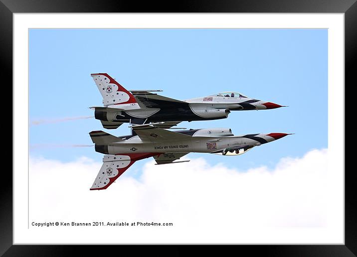 USAF Thunderbirds Framed Mounted Print by Oxon Images