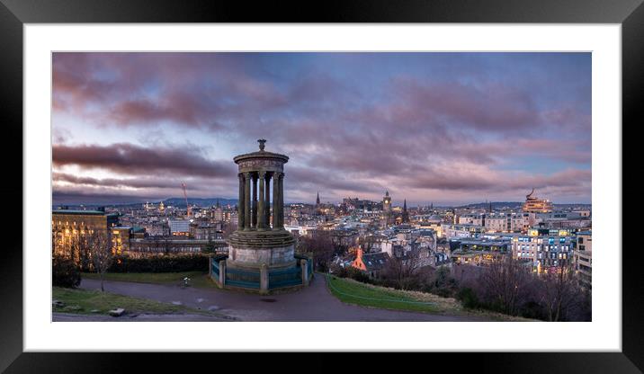 Edinburgh Dawn Framed Mounted Print by Apollo Aerial Photography