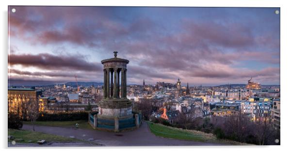 Edinburgh Dawn Acrylic by Apollo Aerial Photography