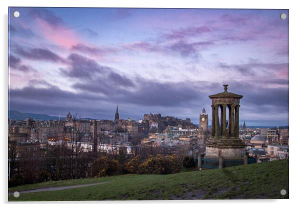 Edinburgh Morning Light Acrylic by Apollo Aerial Photography