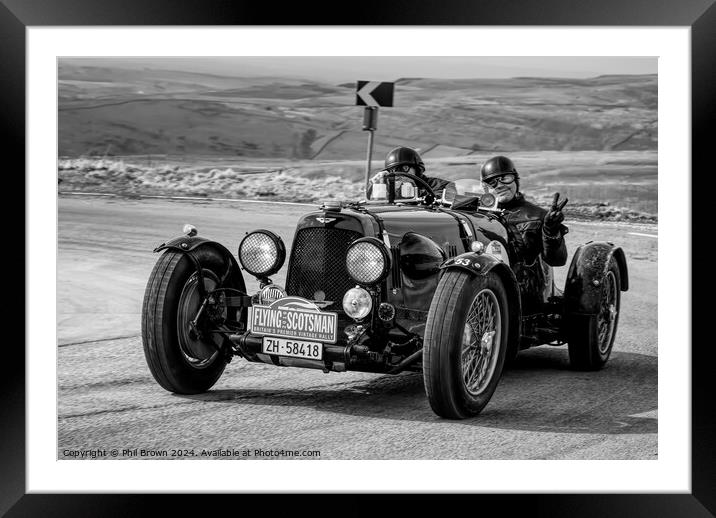 Classic Aston Martin rallying in Cumbria Framed Mounted Print by Phil Brown