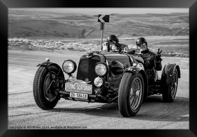 Classic Aston Martin rallying in Cumbria Framed Print by Phil Brown