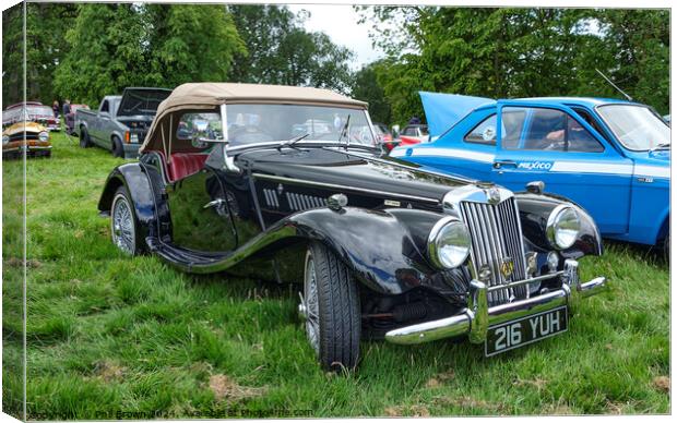 1955 MG TF sports car, classic car show in Cumbria Canvas Print by Phil Brown