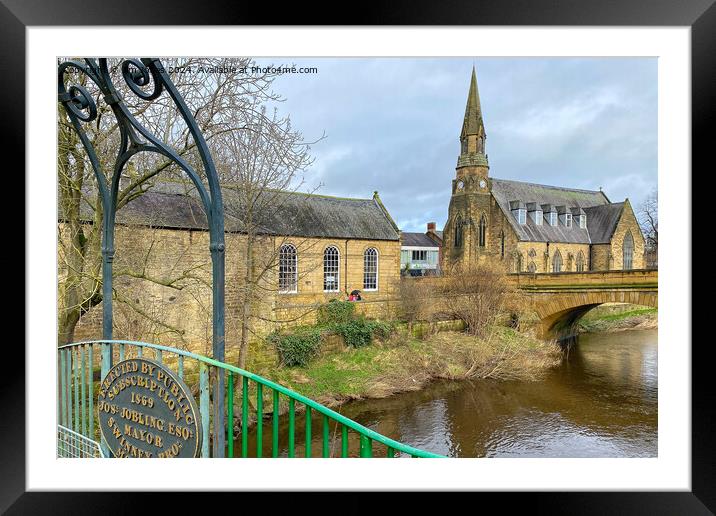 The River Wansbeck at Morpeth in Northumberland. Framed Mounted Print by Jim Jones