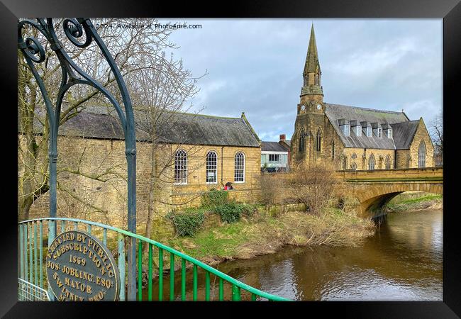 The River Wansbeck at Morpeth in Northumberland. Framed Print by Jim Jones