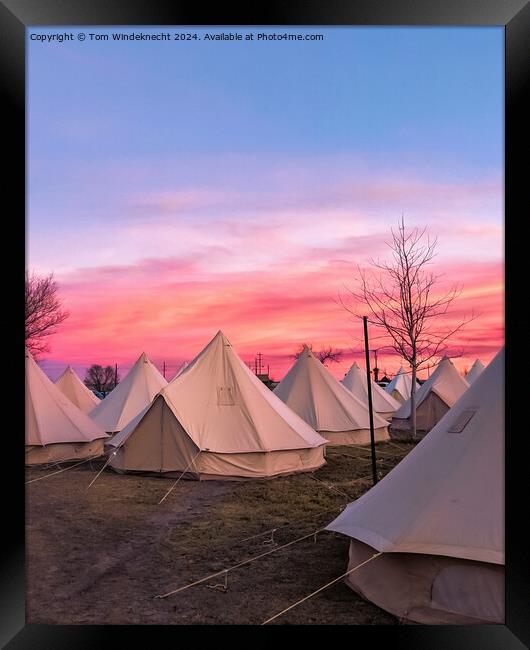 Tents in Marfa, Texas Framed Print by Tom Windeknecht