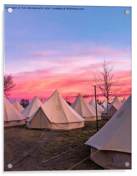 Tents in Marfa, Texas Acrylic by Tom Windeknecht