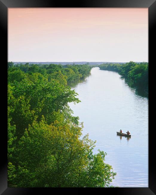 Canoeists Framed Print by Dave Reede