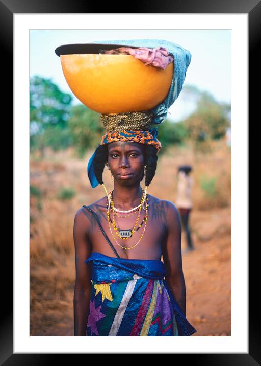 Fulani Girl Framed Mounted Print by Dave Reede