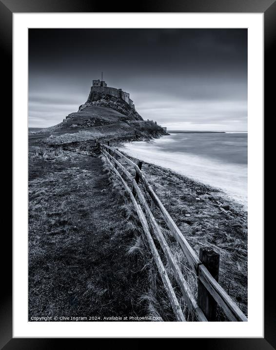 Stormy castle view Framed Mounted Print by Clive Ingram