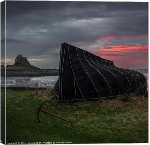 Images of Lindisfarne Canvas Print by Clive Ingram