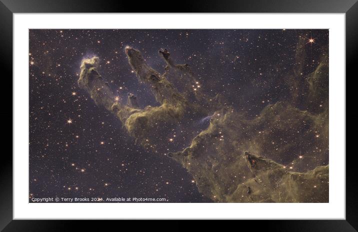 Pillars of Creation The Hand of God Framed Mounted Print by Terry Brooks