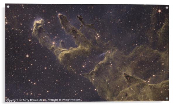 Pillars of Creation The Hand of God Acrylic by Terry Brooks