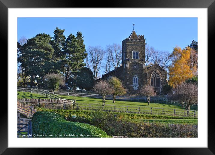 St Mary the Virgin Church Maulden Bedfordshire Framed Mounted Print by Terry Brooks