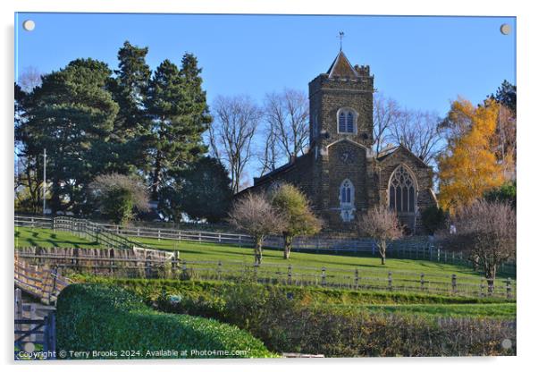 St Mary the Virgin Church Maulden Bedfordshire Acrylic by Terry Brooks