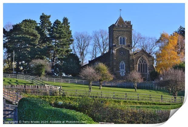 St Mary the Virgin Church Maulden Bedfordshire Print by Terry Brooks