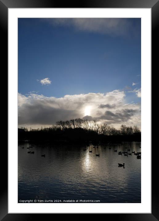 Sun in between the Clouds Framed Mounted Print by Tom Curtis