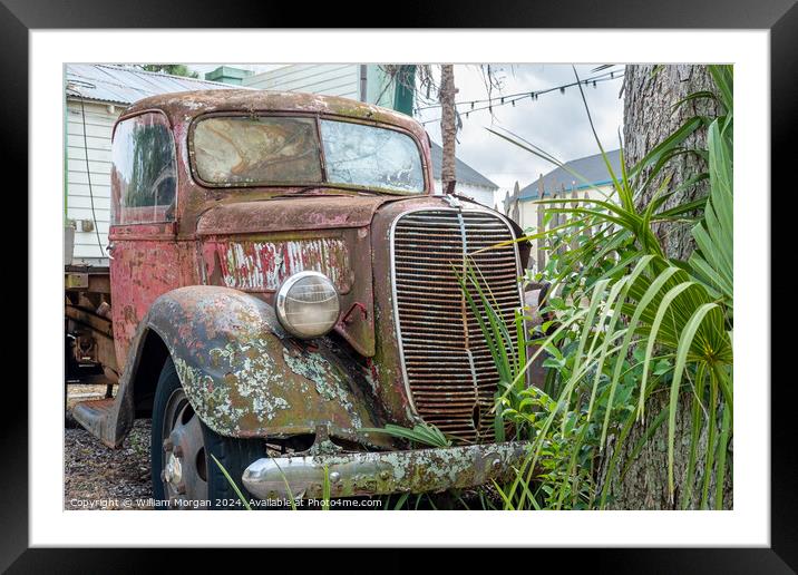 Worn and Rusted 1937 Ford Model 85 Truck  Framed Mounted Print by William Morgan