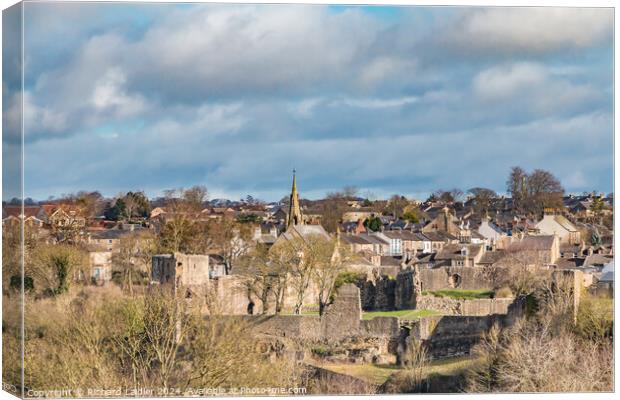Barnard Castle and Town from Startforth Canvas Print by Richard Laidler