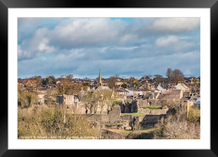 Barnard Castle and Town from Startforth Framed Mounted Print by Richard Laidler