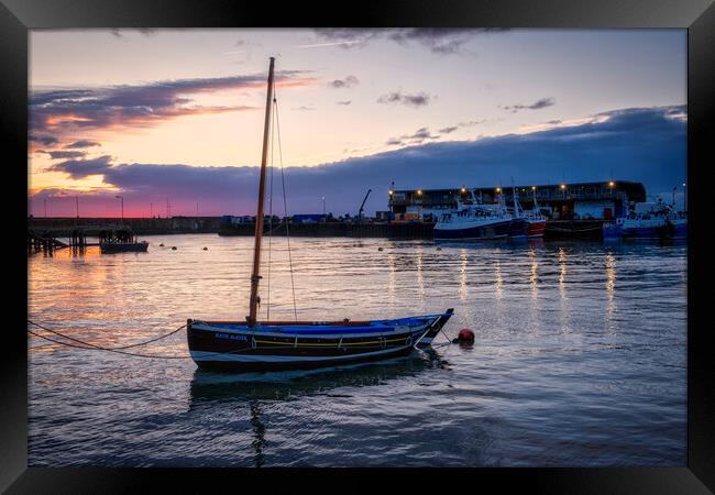 Bridlington Harbour Cobble Framed Print by Tim Hill